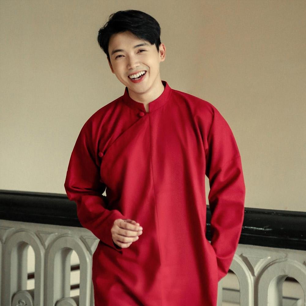 Thuê Áo Dài Nam Đỏ truyền thống cho lễ cưới hỏi